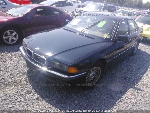 WBAGF8329WDL56311 - 1998 BMW 740 I AUTOMATIC BLACK photo 2