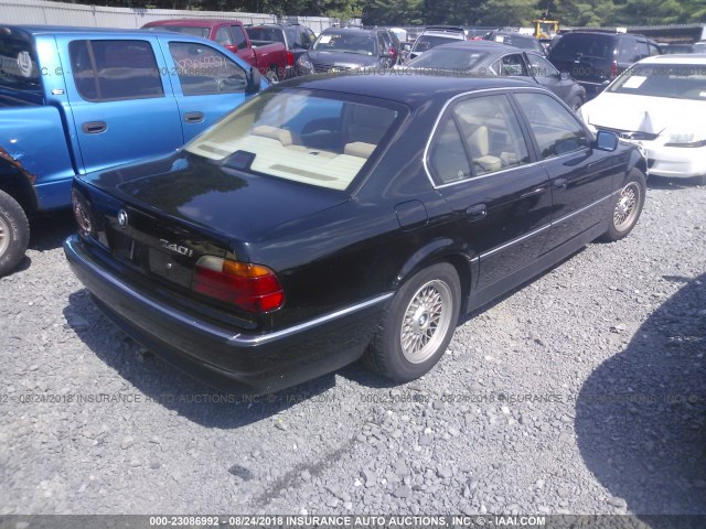 WBAGF8329WDL56311 - 1998 BMW 740 I AUTOMATIC BLACK photo 4