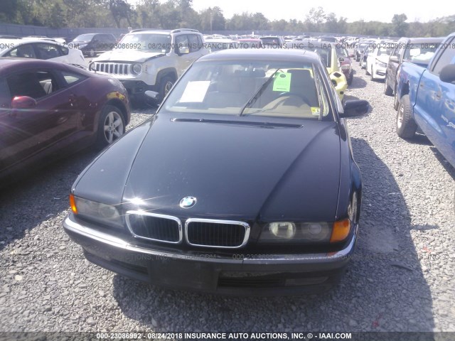 WBAGF8329WDL56311 - 1998 BMW 740 I AUTOMATIC BLACK photo 6