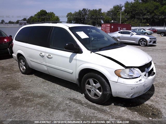 2D4GP44L67R133094 - 2007 DODGE GRAND CARAVAN SXT WHITE photo 1