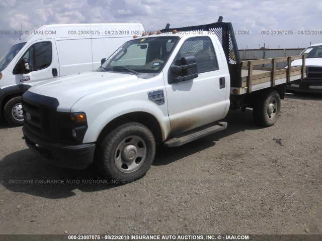 1FDSF34538EE42134 - 2008 FORD F350 SRW SUPER DUTY WHITE photo 2