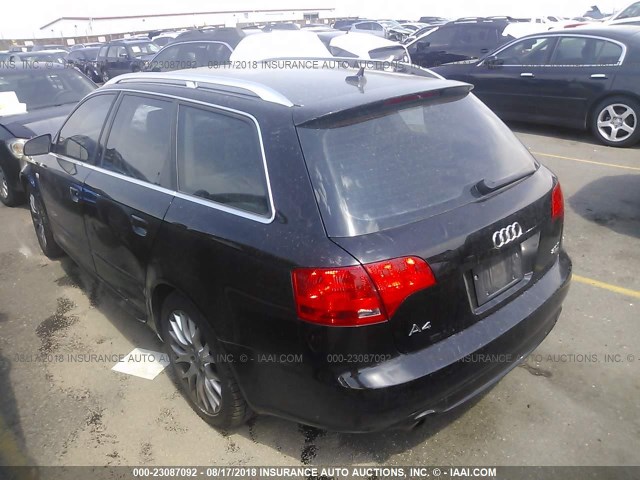 WAUKF78E28A168743 - 2008 AUDI A4 2.0T AVANT QUATTRO BLACK photo 3