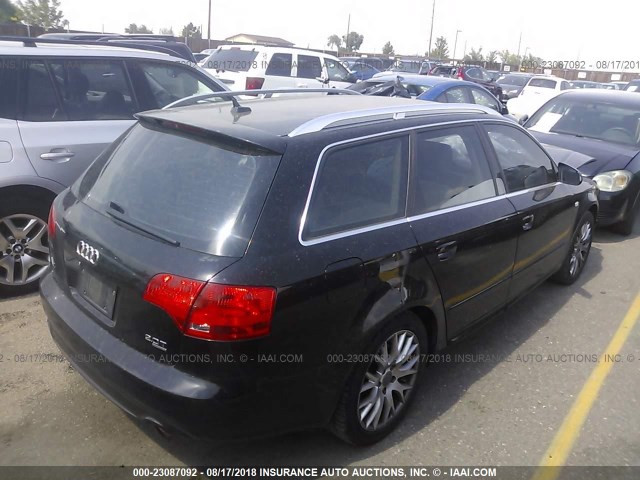 WAUKF78E28A168743 - 2008 AUDI A4 2.0T AVANT QUATTRO BLACK photo 4