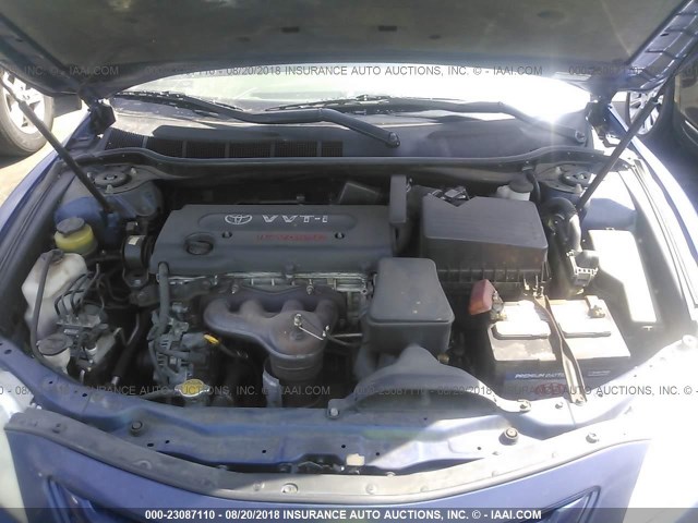 4T1BE46K57U166703 - 2007 TOYOTA CAMRY NEW GENERAT CE/LE/XLE/SE BLUE photo 10