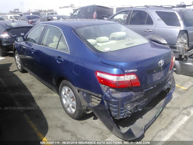 4T1BE46K57U166703 - 2007 TOYOTA CAMRY NEW GENERAT CE/LE/XLE/SE BLUE photo 3
