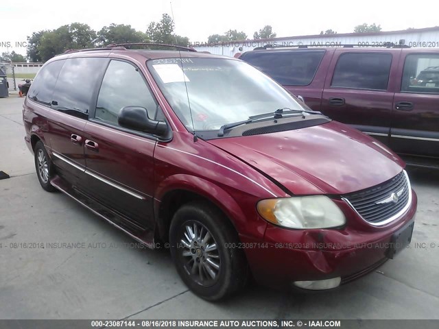 2C8GP64L82R767488 - 2002 CHRYSLER TOWN & COUNTRY LIMITED RED photo 1