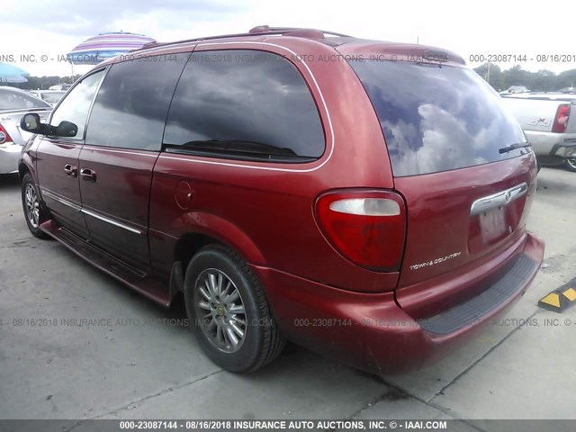 2C8GP64L82R767488 - 2002 CHRYSLER TOWN & COUNTRY LIMITED RED photo 3
