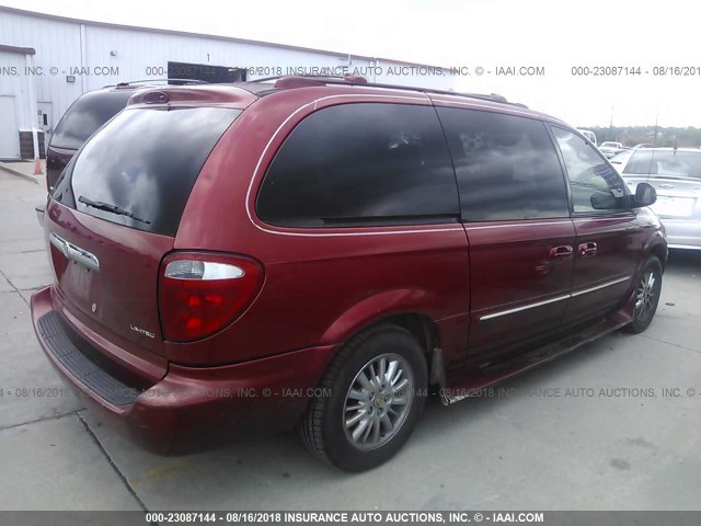 2C8GP64L82R767488 - 2002 CHRYSLER TOWN & COUNTRY LIMITED RED photo 4