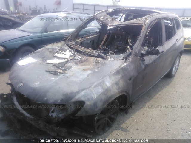 5UXWX9C50E0D30957 - 2014 BMW X3 XDRIVE28I BROWN photo 2