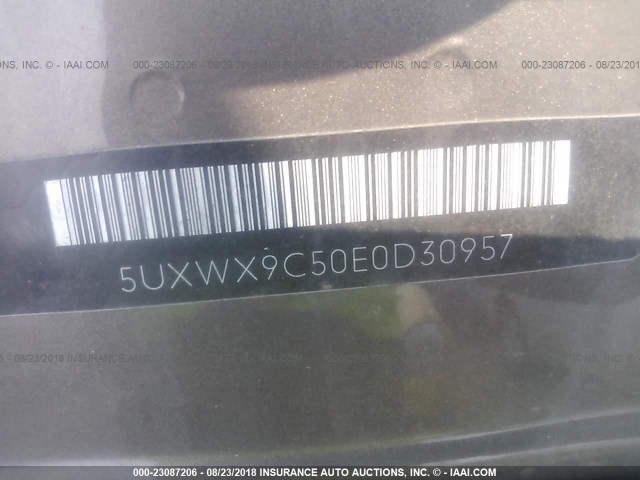 5UXWX9C50E0D30957 - 2014 BMW X3 XDRIVE28I BROWN photo 9