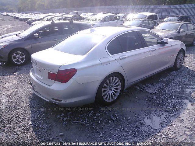 WBAKA83579CY35131 - 2009 BMW 750 I SILVER photo 4