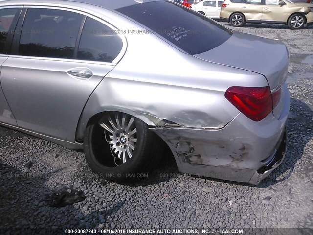 WBAKA83579CY35131 - 2009 BMW 750 I SILVER photo 6