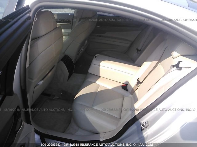 WBAKA83579CY35131 - 2009 BMW 750 I SILVER photo 8