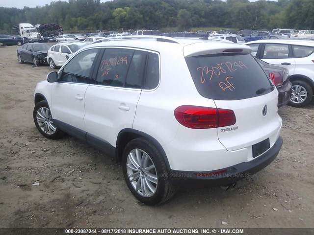 WVGBV3AX2EW542241 - 2014 VOLKSWAGEN TIGUAN S/SE/SEL/R-LINE WHITE photo 3