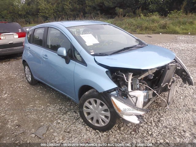 3N1CE2CP6EL405070 - 2014 NISSAN VERSA NOTE S/S PLUS/SV/SL BLUE photo 1