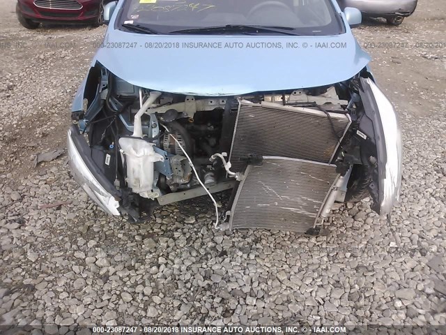 3N1CE2CP6EL405070 - 2014 NISSAN VERSA NOTE S/S PLUS/SV/SL BLUE photo 6