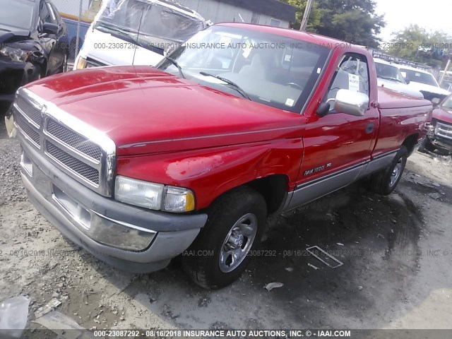 1B7HC16Y5RS586628 - 1994 DODGE RAM 1500 RED photo 2