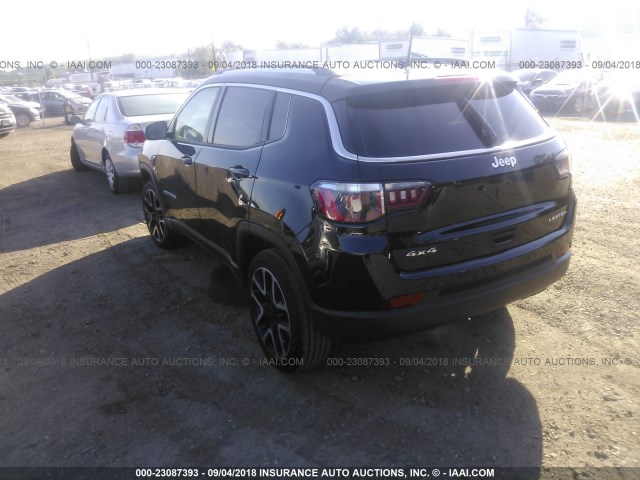 3C4NJDCB4JT299231 - 2018 JEEP COMPASS LIMITED BLACK photo 3