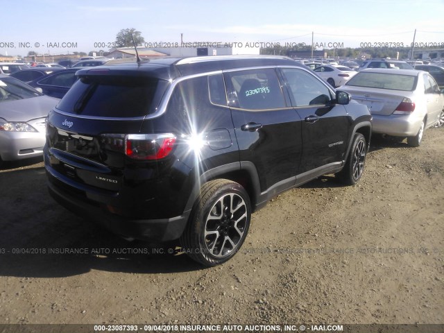 3C4NJDCB4JT299231 - 2018 JEEP COMPASS LIMITED BLACK photo 4