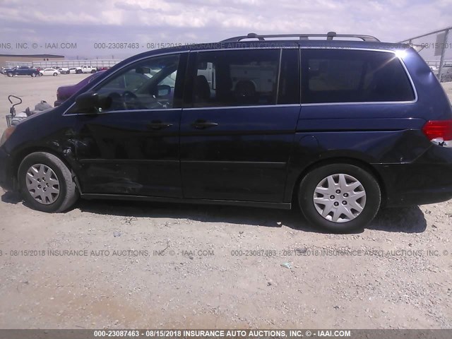 5FNRL38238B033349 - 2008 HONDA ODYSSEY BLUE photo 6