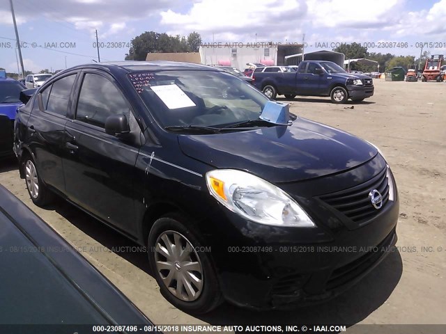 3N1CN7AP3CL805536 - 2012 NISSAN VERSA S/SV/SL BLACK photo 1