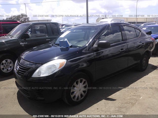 3N1CN7AP3CL805536 - 2012 NISSAN VERSA S/SV/SL BLACK photo 2