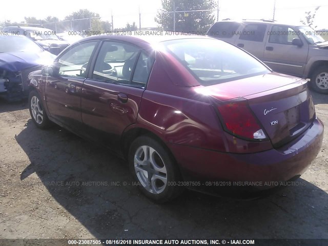 1G8AL52F74Z134848 - 2004 SATURN ION LEVEL 3 RED photo 3