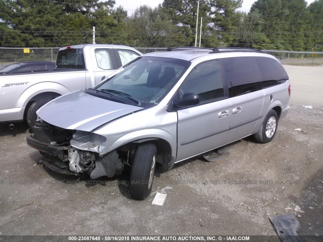 1B4GP44312B619751 - 2002 DODGE GRAND CARAVAN SPORT SILVER photo 2