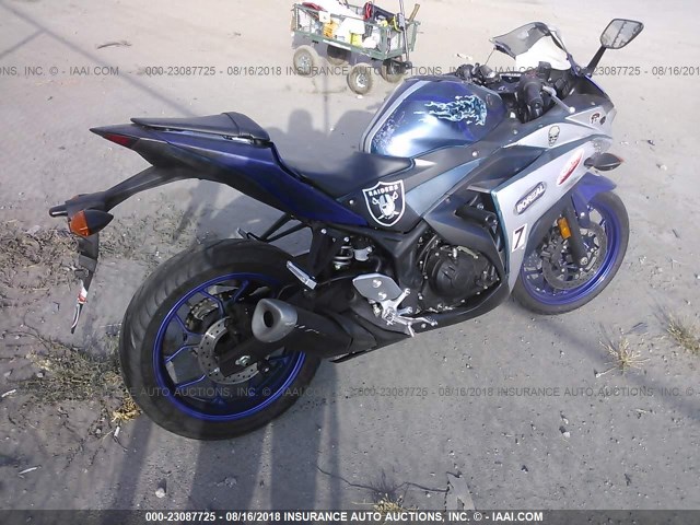 MH3RH06Y7FK004901 - 2015 YAMAHA YZFR3 BLUE photo 4