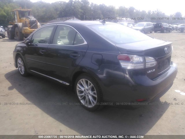 JTHBB1BA9A2027684 - 2010 LEXUS HS 250H GRAY photo 3