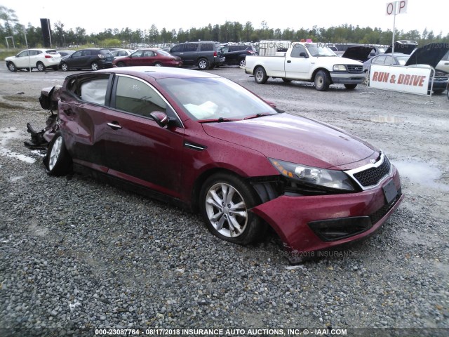 5XXGM4A72DG114334 - 2013 KIA OPTIMA MAROON photo 1