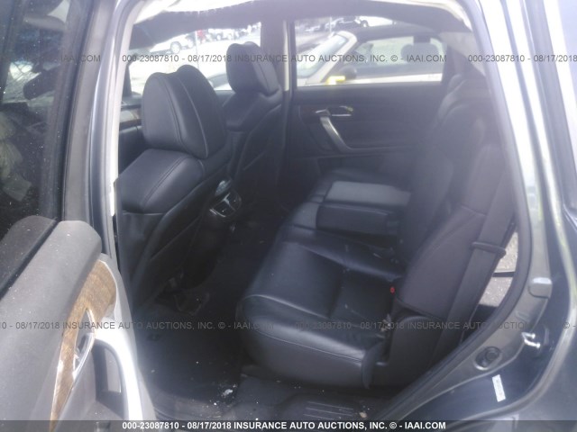 2HNYD2H31CH514872 - 2012 ACURA MDX TECHNOLOGY GRAY photo 8