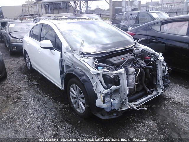 19XFB2F95CE069557 - 2012 HONDA CIVIC EXL WHITE photo 1