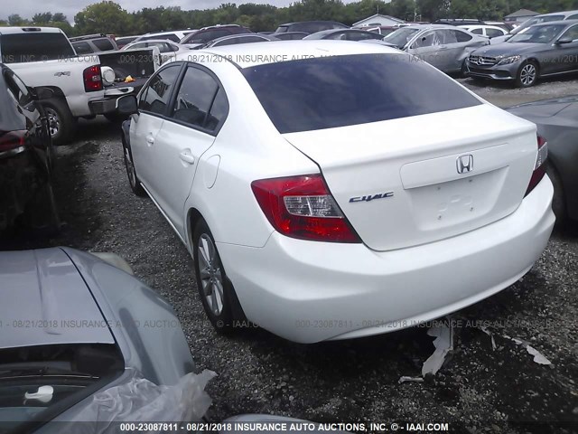 19XFB2F95CE069557 - 2012 HONDA CIVIC EXL WHITE photo 3