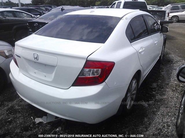 19XFB2F95CE069557 - 2012 HONDA CIVIC EXL WHITE photo 4