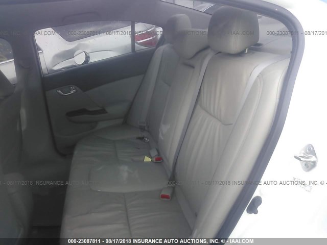19XFB2F95CE069557 - 2012 HONDA CIVIC EXL WHITE photo 8