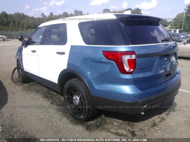 1FM5K8AR7GGB96754 - 2016 FORD EXPLORER POLICE INTERCEPTOR WHITE photo 3