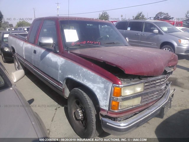 2GCGC29K2L1173307 - 1990 CHEVROLET GMT-400 C2500 MAROON photo 1