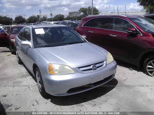 1HGEM22911L075650 - 2001 HONDA CIVIC SI/EX SILVER photo 1