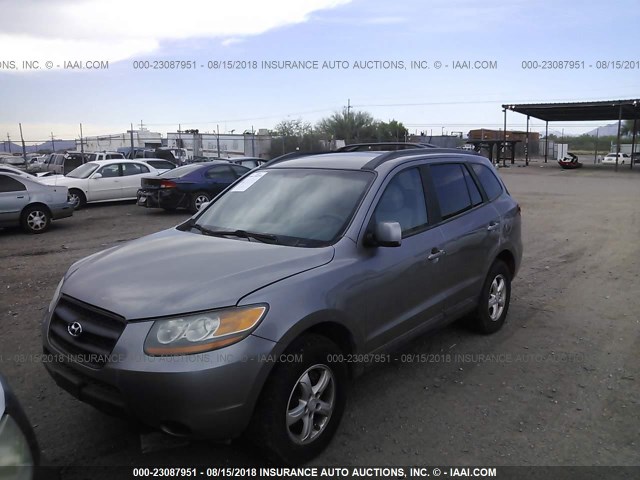 5NMSG13D88H167968 - 2008 HYUNDAI SANTA FE GLS SILVER photo 2