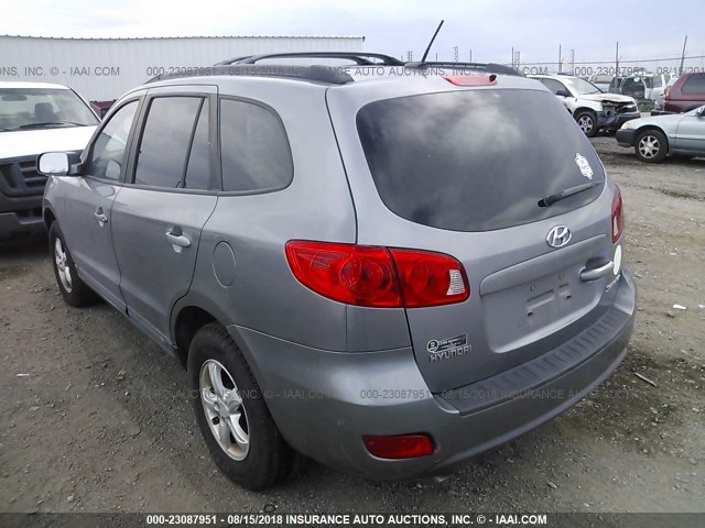 5NMSG13D88H167968 - 2008 HYUNDAI SANTA FE GLS SILVER photo 3