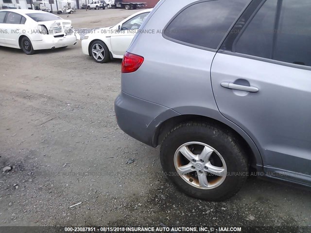 5NMSG13D88H167968 - 2008 HYUNDAI SANTA FE GLS SILVER photo 6