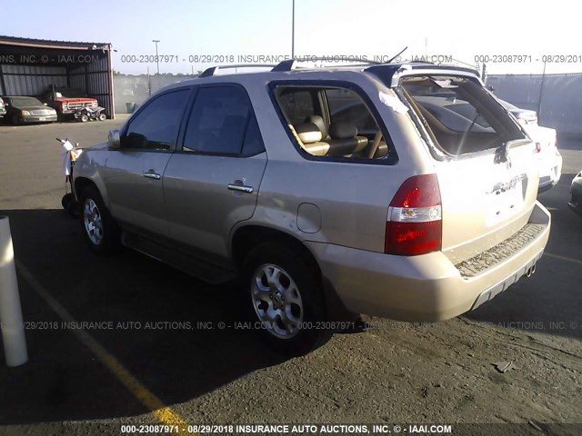 2HNYD18641H543736 - 2001 ACURA MDX TOURING GOLD photo 3