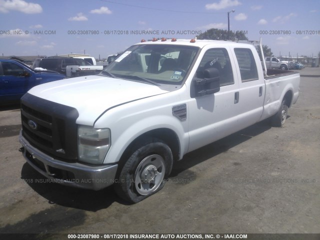 1FTWW30R58EB43730 - 2008 FORD F350 SRW SUPER DUTY WHITE photo 2