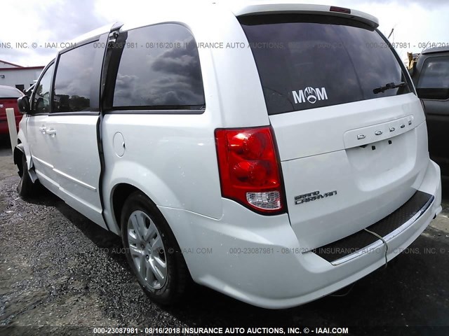 2C4RDGBG3ER419407 - 2014 DODGE GRAND CARAVAN SE WHITE photo 3