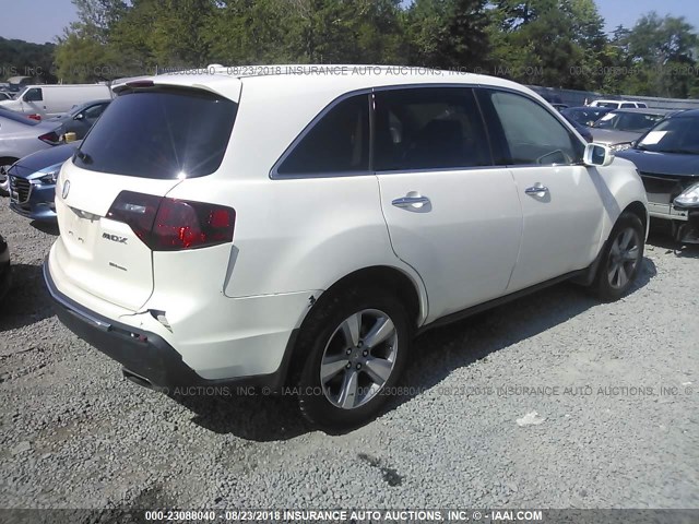 2HNYD2H41DH524862 - 2013 ACURA MDX TECHNOLOGY WHITE photo 4