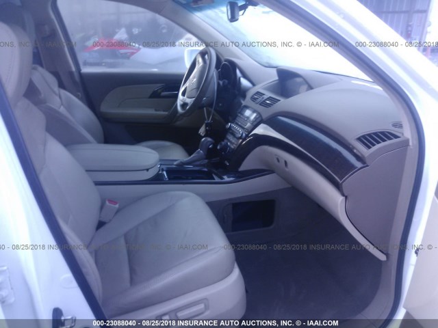 2HNYD2H41DH524862 - 2013 ACURA MDX TECHNOLOGY WHITE photo 5