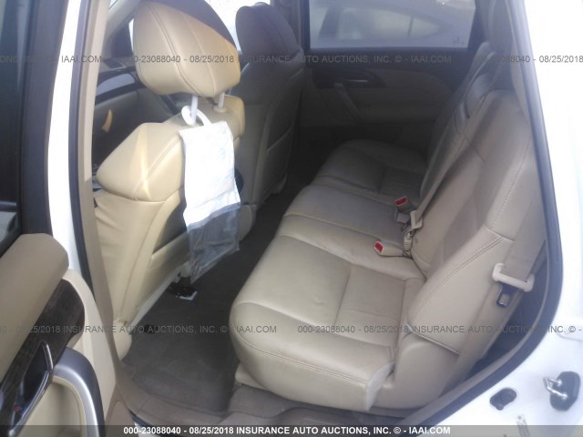 2HNYD2H41DH524862 - 2013 ACURA MDX TECHNOLOGY WHITE photo 8