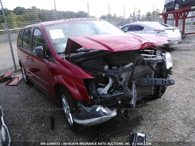 2C4RDGBG2DR532859 - 2013 DODGE GRAND CARAVAN SE RED photo 1