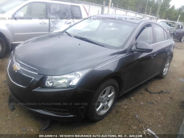 1G1PC5SB7E7365705 - 2014 CHEVROLET CRUZE LT BLACK photo 2